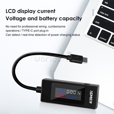 Digital LCD Type C USB Tester Voltmeter Current Voltage Detector Tester Meter US $9.99