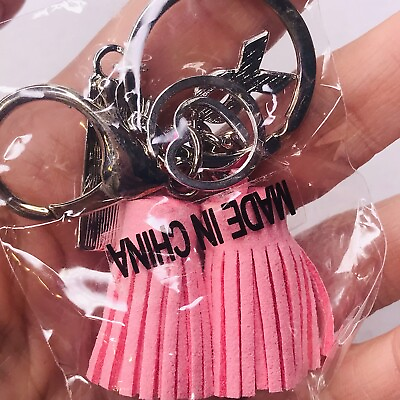 #ad NEW Monat Gratitude Breast Cancer Awareness Pink And Silver Key Chain Keychain $6.12