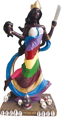 #ad Santo Orisha Oya Statue Orisha Statue Orisha Oya Estatua Santeria Statue 8 Inch $51.69