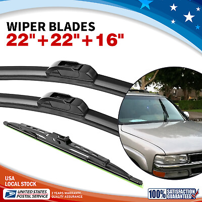 #ad FRONTamp;REAR Windshield Wiper Blade For Cadillac Escalade 2002 2006 of 22quot;22quot;16#x27;#x27; $18.99