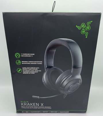 Razer Kraken X Headset Wired Gaming For PlayStation Xbox PC Mac Switch $29.99