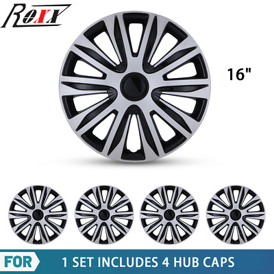 #ad Upgrade 16quot; Set of 4 Wheel Covers Snap On Full Hub Caps fit R16 Tire amp; Steel Rim $48.99