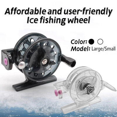 #ad Ice Fishing Wheel Winter Fishing Wheel Reverse Braking Semi Metal Front Wheel $2.61