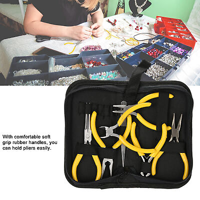 #ad 6pcs Professional Jewelry Pliers Tools Kit Long Bent Nose Pliers Making DIY VZ5 $26.04