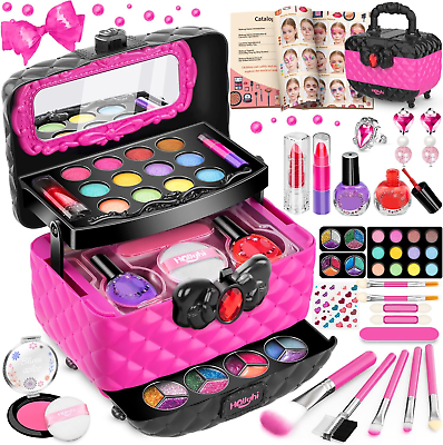 #ad 41 Pcs Kid Makeup Kit Toy Play Makeup Beauty Gift for Girl 3 4 5 6 7 8 9 to 12 $23.80