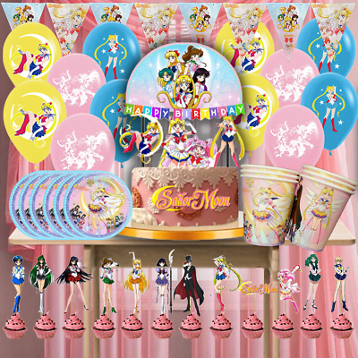 #ad SAILOR MOON cake topper cupcake toppers Birthday Party Decoration Supplies favor $2.99