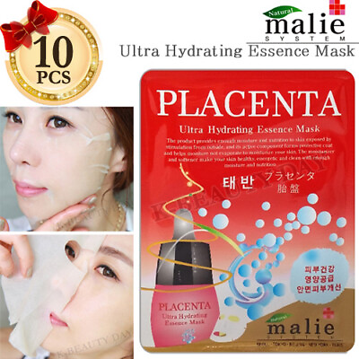 #ad Facial Mask Sheet Pleacenta 10pcs Ultra Hydrating Essence Moisture Mask Pack $13.84