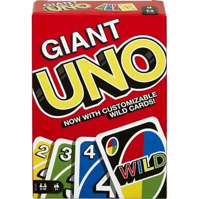 #ad Giant UNO Card Game for Kids Adults and Family Night 108 Oversized Cards for 2 $16.99