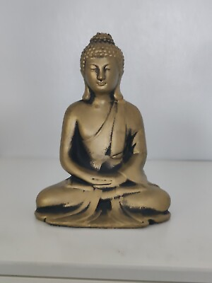 #ad 10.5quot; Tall X 8quot; W Old Chinese Buddhism Shakyamuni Amitabh Buddha Statue W 6 Poun $60.00