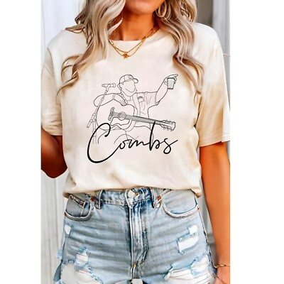 #ad Luke Combs Western graphic T Shirt Band Tee H1704 25 $19.99