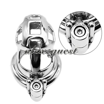 #ad Male Chastity Device Screw Lock Hidden Design Stainless Steel Protection Cage $54.98