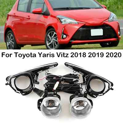 #ad For Toyota Yaris Vitz 2018 2019 2020 Car Front Bumper Fog Lamp DRL Daytime Light $123.50