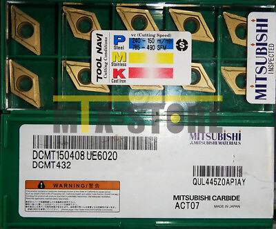 #ad 10pcs box New Mitsubishi CNC Blade DCMT150408 UE6020 $39.71