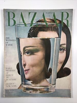 #ad Harper#x27;s Bazaar Magazine May 1959 Fashion Carmen Dell#x27;Orefice Simone de Beauvoir $47.96