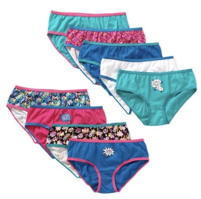#ad NEW Girls Faded Glory 9 Pack Hipster Underwear Girl Power Boom Pow 12 14 $12.99