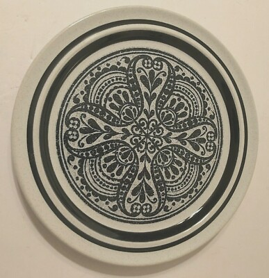 #ad Noritake Primastone Japan Malaga 10 1 2quot; Black Ceramic Stoneware Dinner Plate $12.78