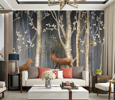 #ad 3D Trunk Deer 2342 Wallpaper Mural Paper Wall Print Indoor Murals CA Coco C $384.99