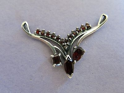 #ad Sterling Silver Pendant with 16 Garnets 7.3g 1650 $124.95