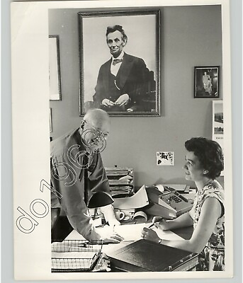 #ad KANSAS Governor ALFRED LANDON amp; Secretary JUDY ROOT Vintage 1965 Press Photo $24.00