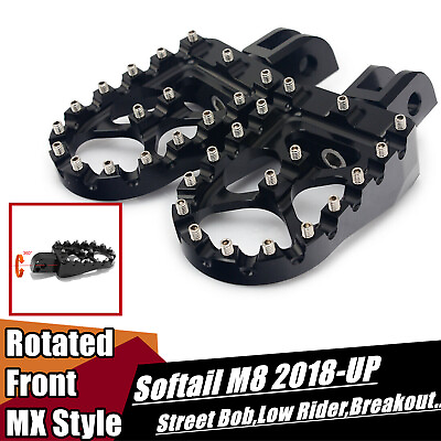 #ad MX Front Foot Pegs for Harley Softail M8 Breakout Street Bob FXBB Low Rider FXLR $44.99