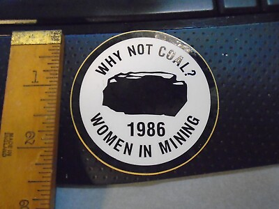 #ad Vintage Women in Mining Miner Sticker Hardhat Decal Free USA Shipping $14.99