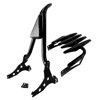 #ad 26quot; Sissy Bar Backrest Luggage Rack For Harley Fat Boy 2018 23 Breakout 2013 UP $298.88