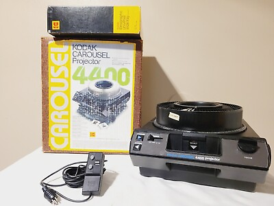 #ad Kodak Carousel 4400 Slide Filmstrip Projector Tested Fully Functional See Video $215.95