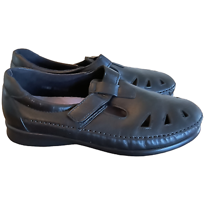 #ad SAS Roamer Women#x27;s Size 9.5 WW Black Leather Tri pad Comfort Mary Jane Shoes $39.12