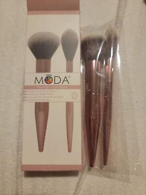 #ad MODA Brushes Powder and Soft Glow Kit 2 Piece Set Brand NEW IN BOX $8.50