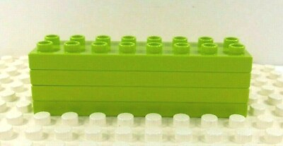 #ad Lego Duplo Brick 2x8 Flat 4 lime $5.49