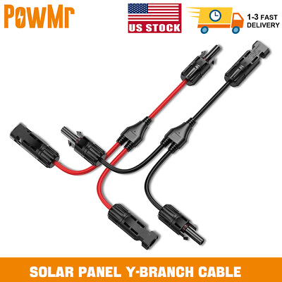 #ad Power Solar Panel Connectors 30A Y Branch Cable Parallel Adaptor 1*M FF1*F MM $7.49