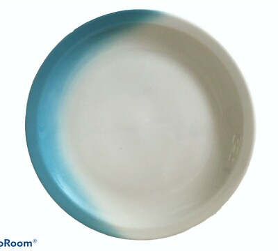 #ad Jackson China Turquoise Blue Airbrushed 9 3 4quot; Dinner Plate Restaurant Ware USA $13.49