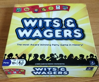 #ad Wits amp; Wages Party Board Game Betting Guess Poker Chips Fun Mensa 2009 Complete $5.99