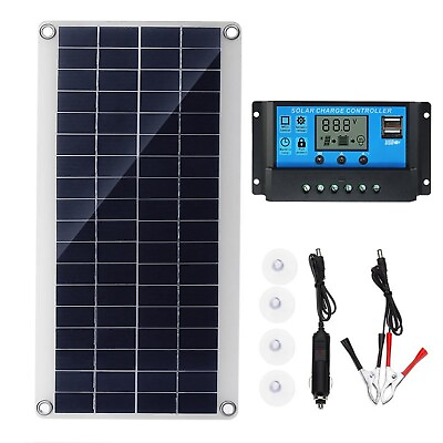 #ad 300 Watts Solar Panel Kit 60A 12V Battery Charger With Controller Caravan Boat $39.23