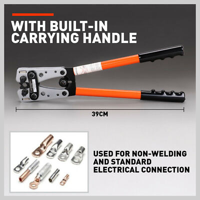 #ad Large Wire Terminal Crimping Tool Lug Crimper Cu Al Terminal Plier 6 50mm² Cable $24.99