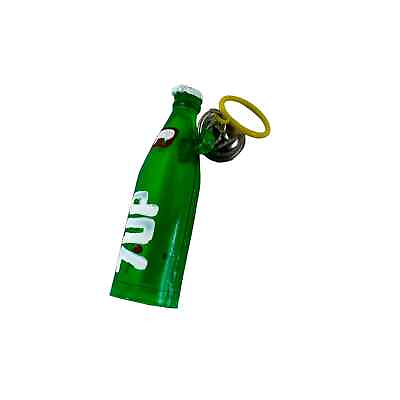 #ad Vintage 1980s 7 Up Bottle Bell Charm For Retro Charm Necklace $10.19