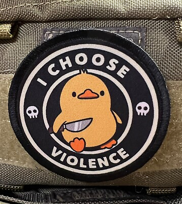 #ad I Choose Violence Funny Morale Patch Military Tactical patch Made in the USA $8.49