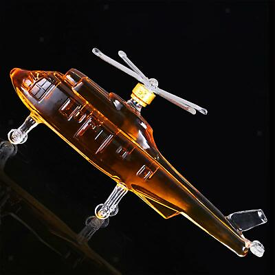 #ad 750ml Whisky Decanter Glass Gifts Tequila Liquor Helicopter Shaped for Men $79.79