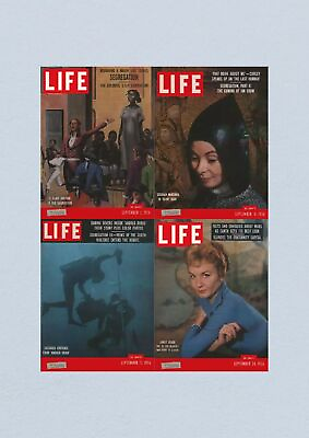 #ad Life Magazine Lot of 4 Full Month of September 1956 3 10 17 24 $36.00