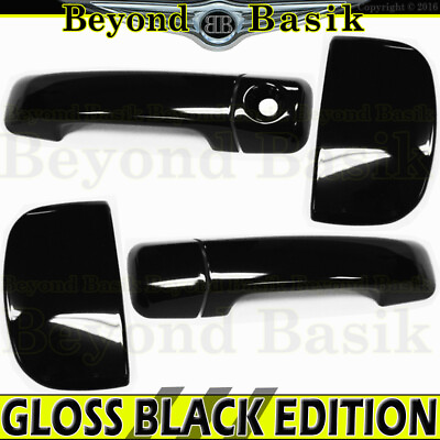#ad For 2007 2019 Toyota Tundra 4Dr Double Cab GLOSS BLACK Door Handle COVERS No PSK $29.58