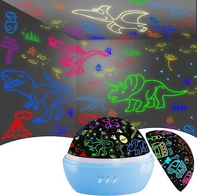 #ad Night Light for Kids 2 in 1 Dinosaur Projection Lamp Toy 360 ° Rotation New Gift $15.95