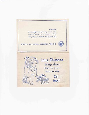 #ad 1962 Bell Telephone Company Of Canada Mail Refund Silver Coin Holder Mailer P430 $14.99