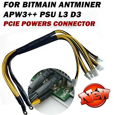 PCIE Powers Connector for Bitmain Antminer APW3 PSU L3 D3 2023 In Stock NEW $19.98