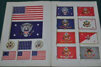 #ad 1917 FLAGS magazine article USA military government etc worldwide insignia C $12.49