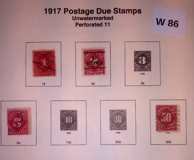 #ad POSTAGE DUE US STAMPS LOT # W 87 $3.95