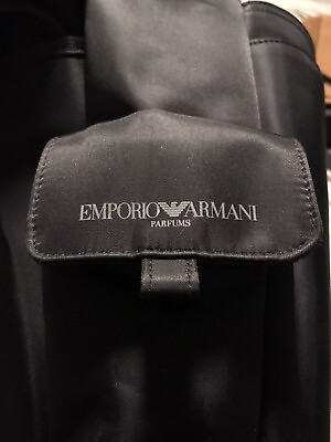 #ad EMPORIO ARMANI parfums Messenger Shoulder Cross Body Bag Laptop Black Nylon NWOT $99.99