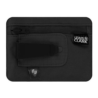 #ad Lewis N. Clark RFID Blocking Hidden Clip Stash Travel Belt Wallet Black One Size $15.37