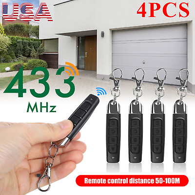 #ad 4X Universal Electric Cloning Remote Control Key 433MHz Fob for Gate Garage Door $9.88