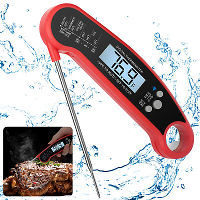 #ad Instant Read Meat Thermometer Digital LCD Cooking BBQ Food Temperature Measuring $10.59