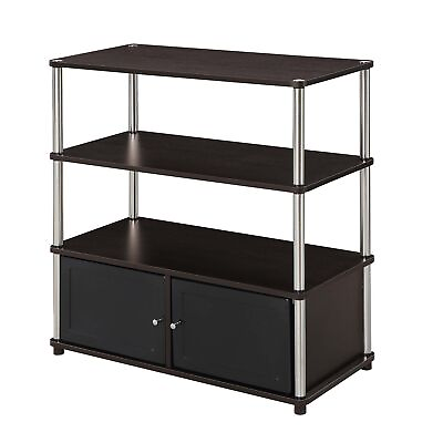 #ad Designs2Go Highboy TV Stand with Storage Cabinets and Shelves $139.72